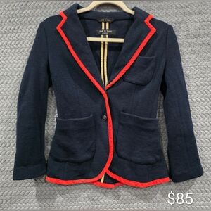 Rag & Bone Navy Blazer with Red Trim